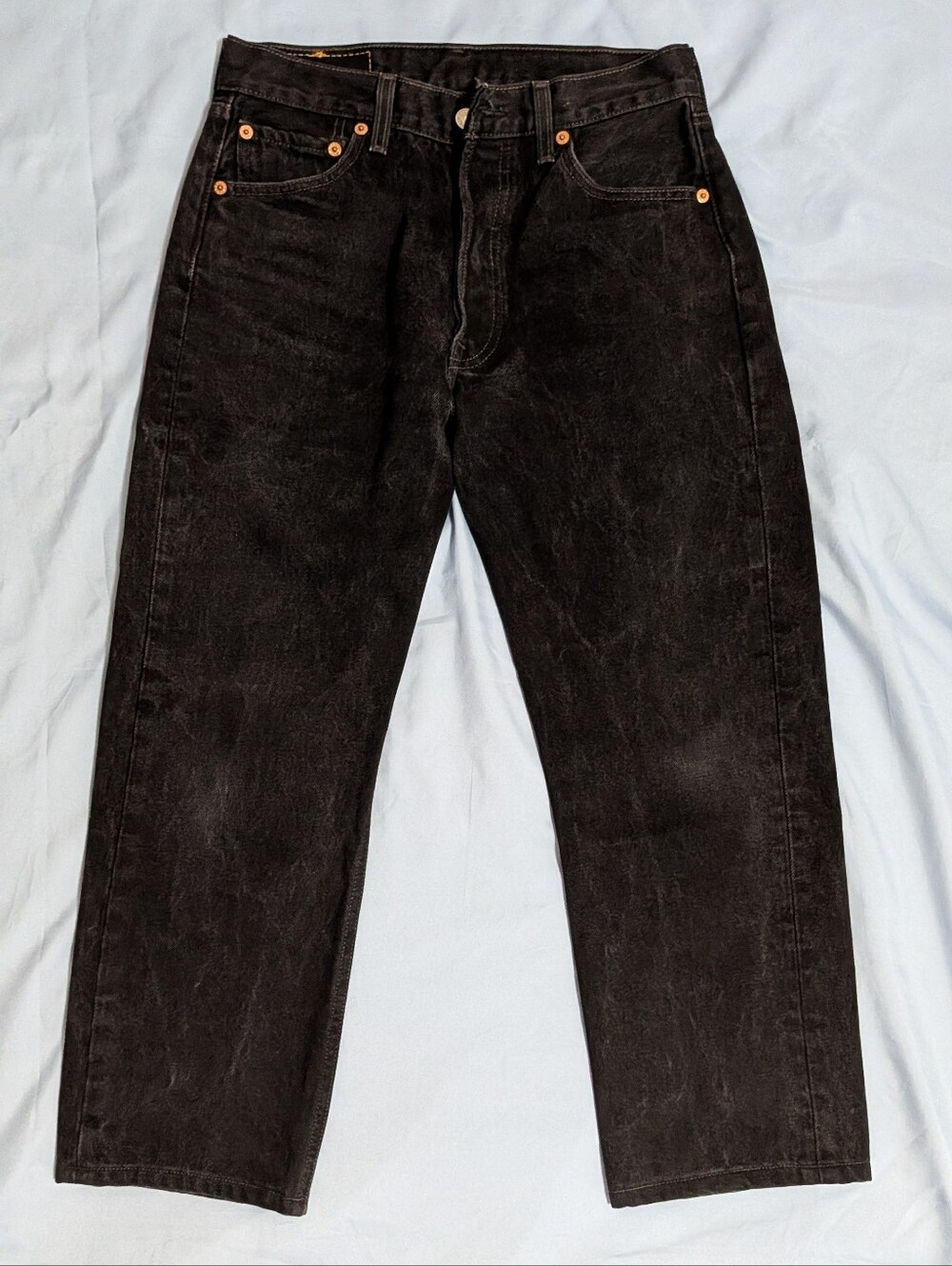 Vtg Levi’s 501 Jeans Men’s Sz 29x32 Black Denim Button Fly Made in Mexico Y2K